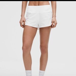 Lululemon Speed it Up shorts White